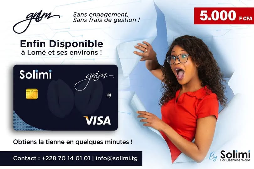 OBTENEZ VOTRE CARTE VISA SOLIMI A MOINDRE COÛT